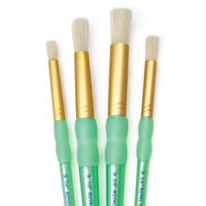 Royal & Langnickel Crafters Choice Rubber Grip Brush Set - (4 Pieces) Stencil Pouncer